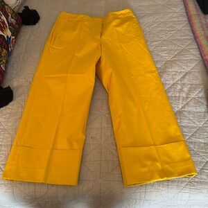 Boden women’s wide leg cuffed cropped pants.